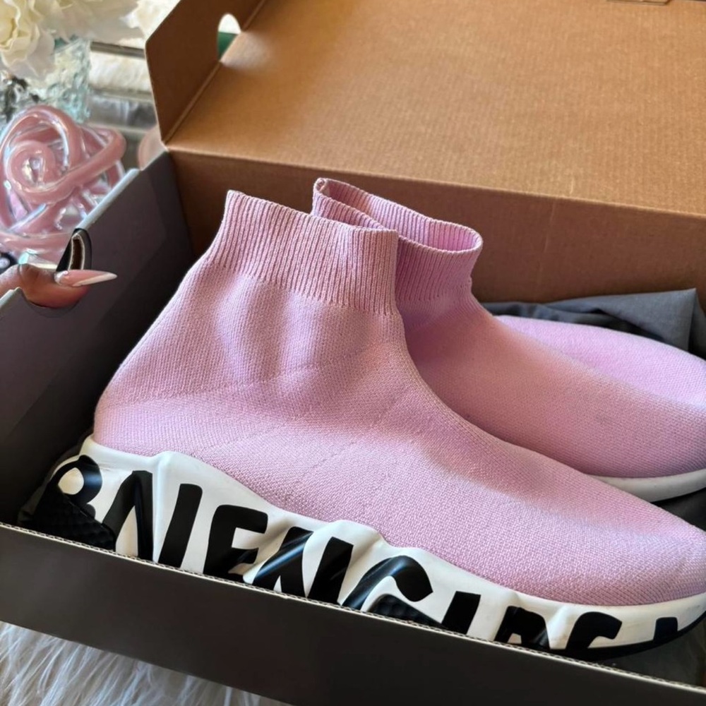 Balenciaga Pink Sock Sneakers - Picture 4 of 4